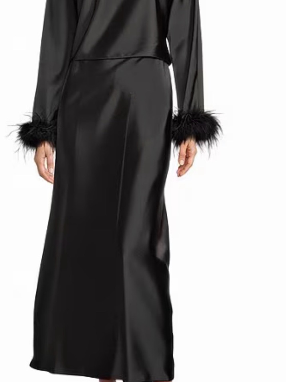 ANTONIO MELANI Olive Green Satin Maxi Skirt with Sleek Silhouette